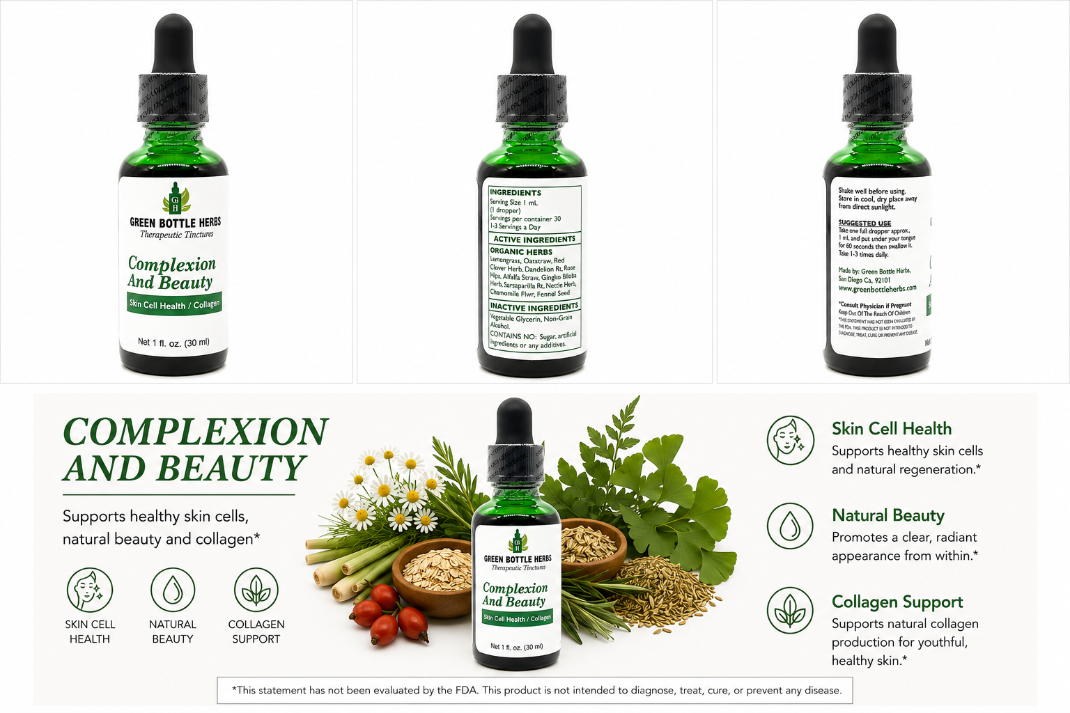 Complexion and Beauty Tincture/Herbal Extract