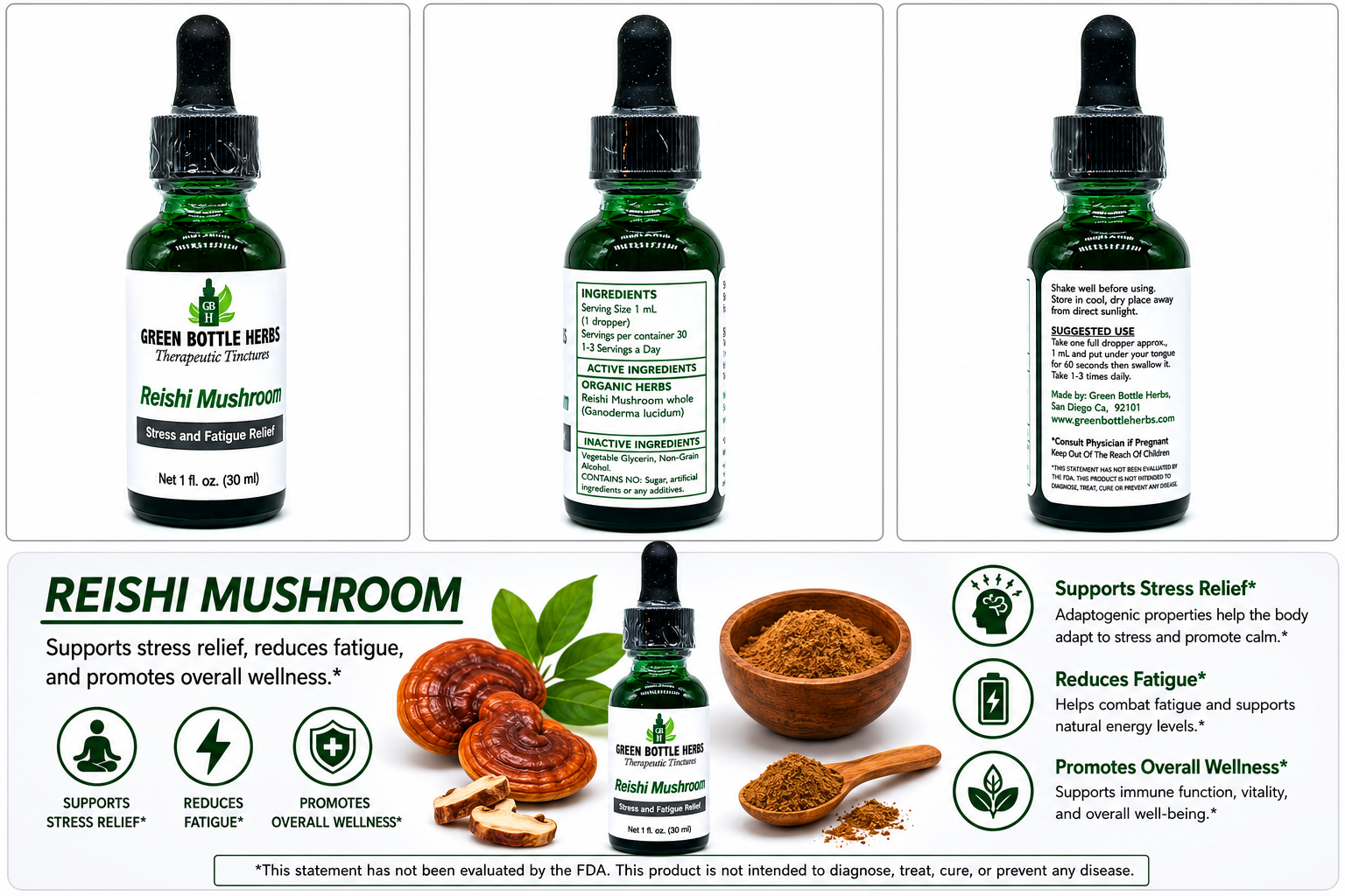 Reishi Mushroom Tincture/Herbal Extract