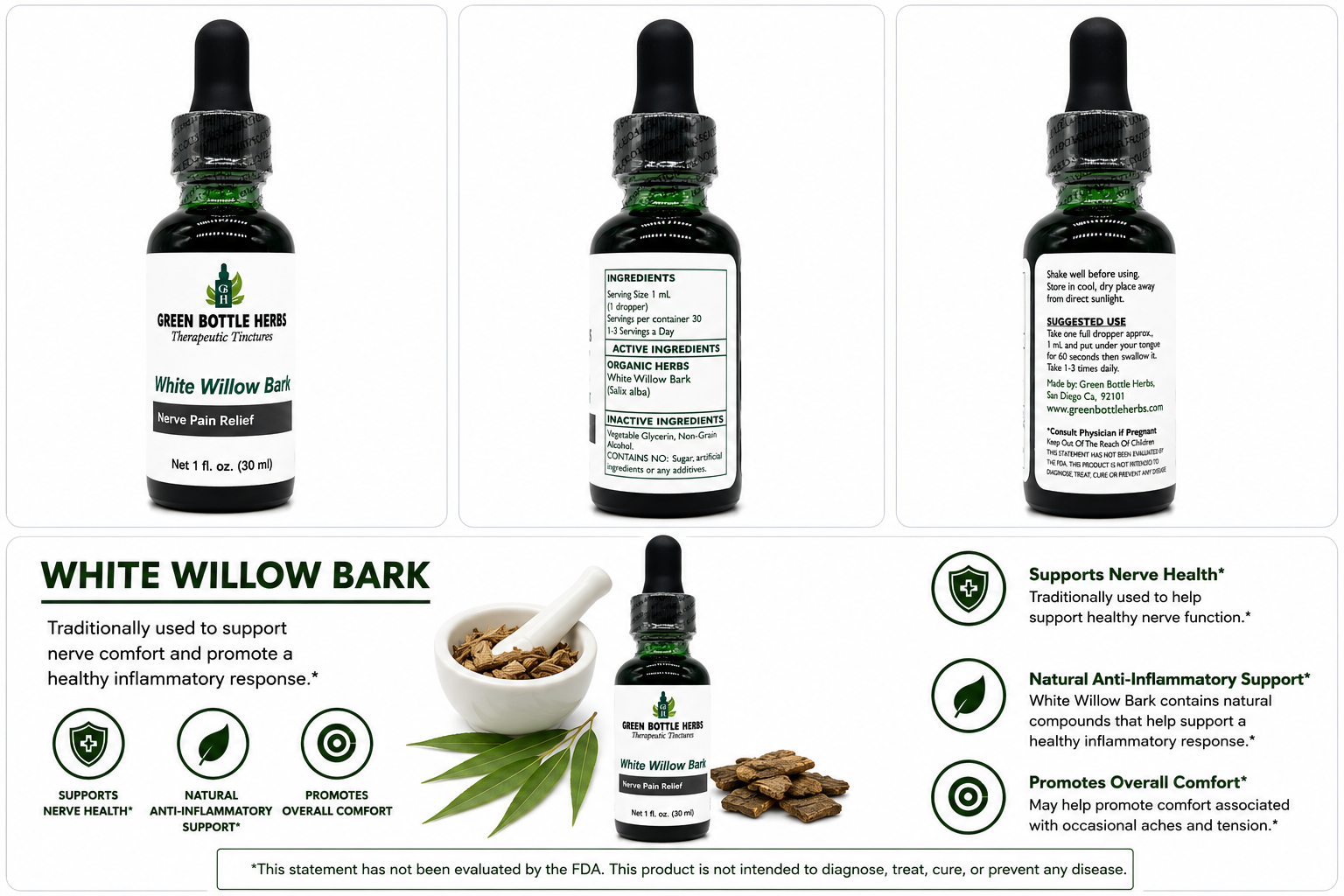 White Willow Bark Tincture/Herbal Extract