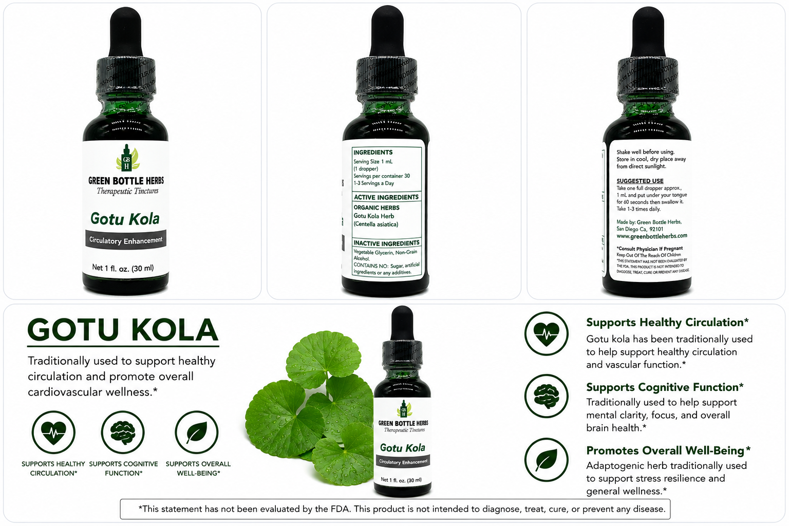 Gotu Kola Tincture/Herbal Extract