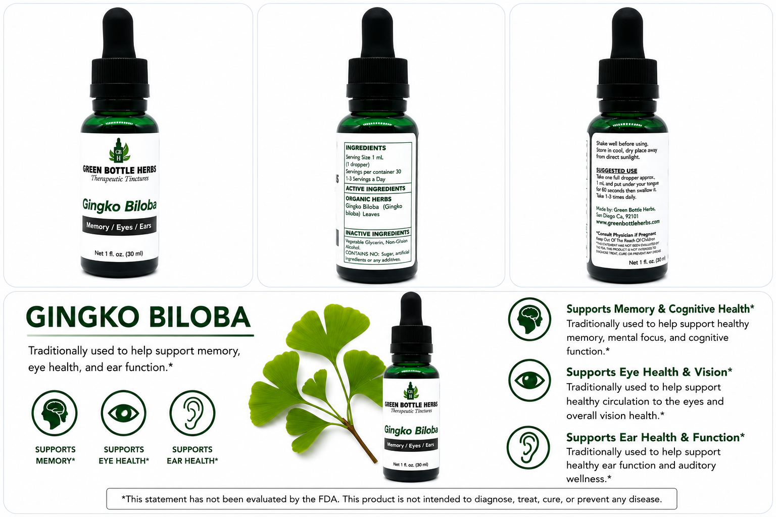 Ginkgo Biloba Tincture/Herbal Extract