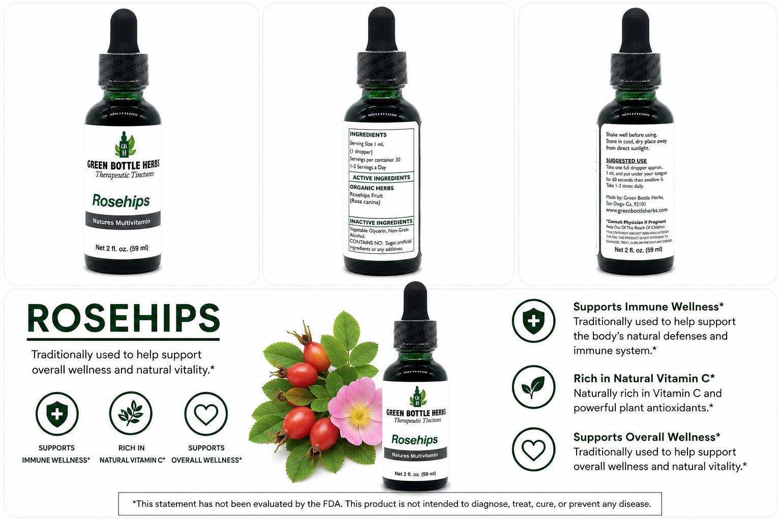 Rose Hips Tincture/Herbal Extract
