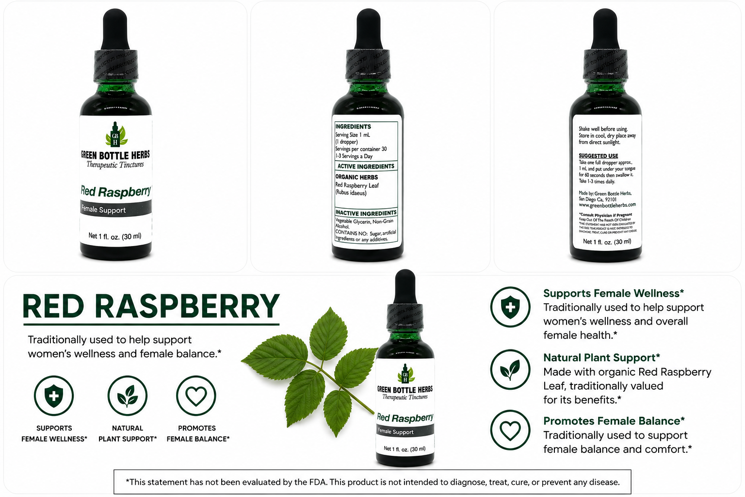 Red Raspberry Leaf Tincture/Herbal Extract