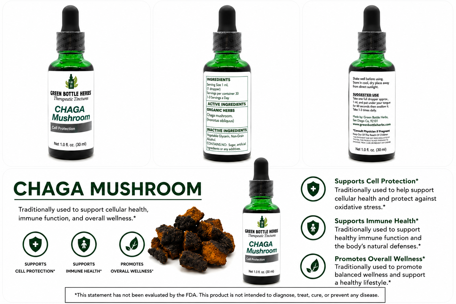 Chaga Mushroom Tincture/Herbal Extract