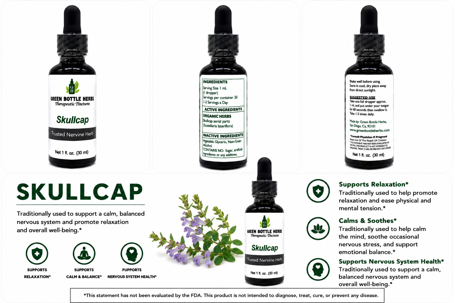 Skullcap Tincture/Herbal Extract