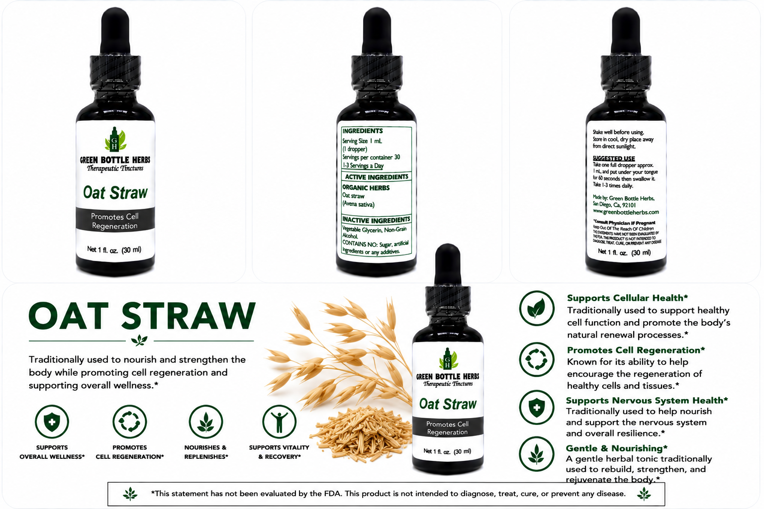 Oatstraw Tincture/Herbal Extract