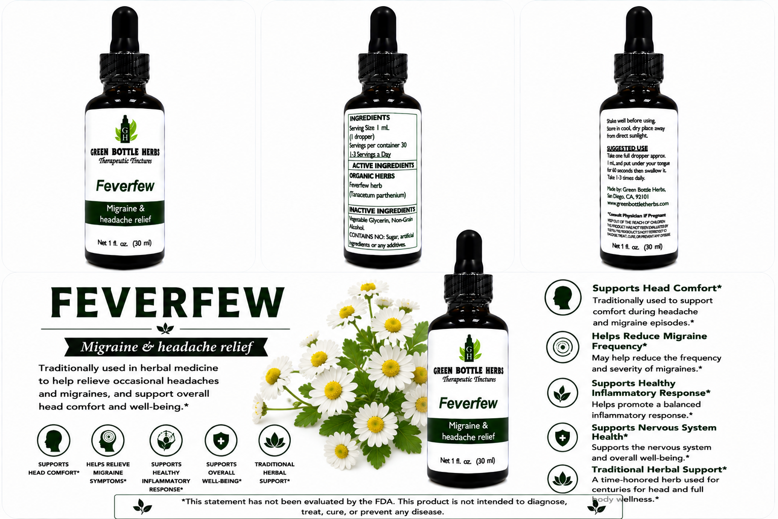 Feverfew Tincture/Herbal Extract