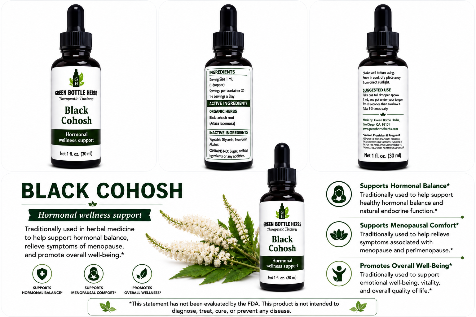 Black Cohosh Tincture/Herbal Extract