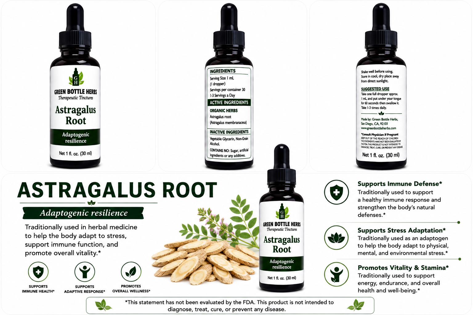 Astragalus Root Tincture/Herbal Extract