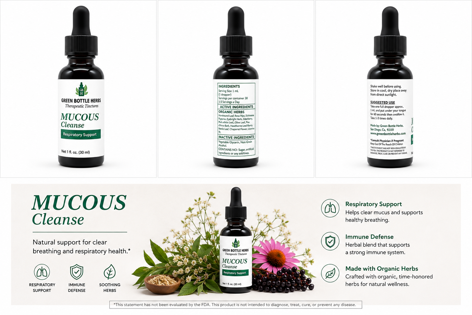 Mucous Support Tincture/Herbal Extract