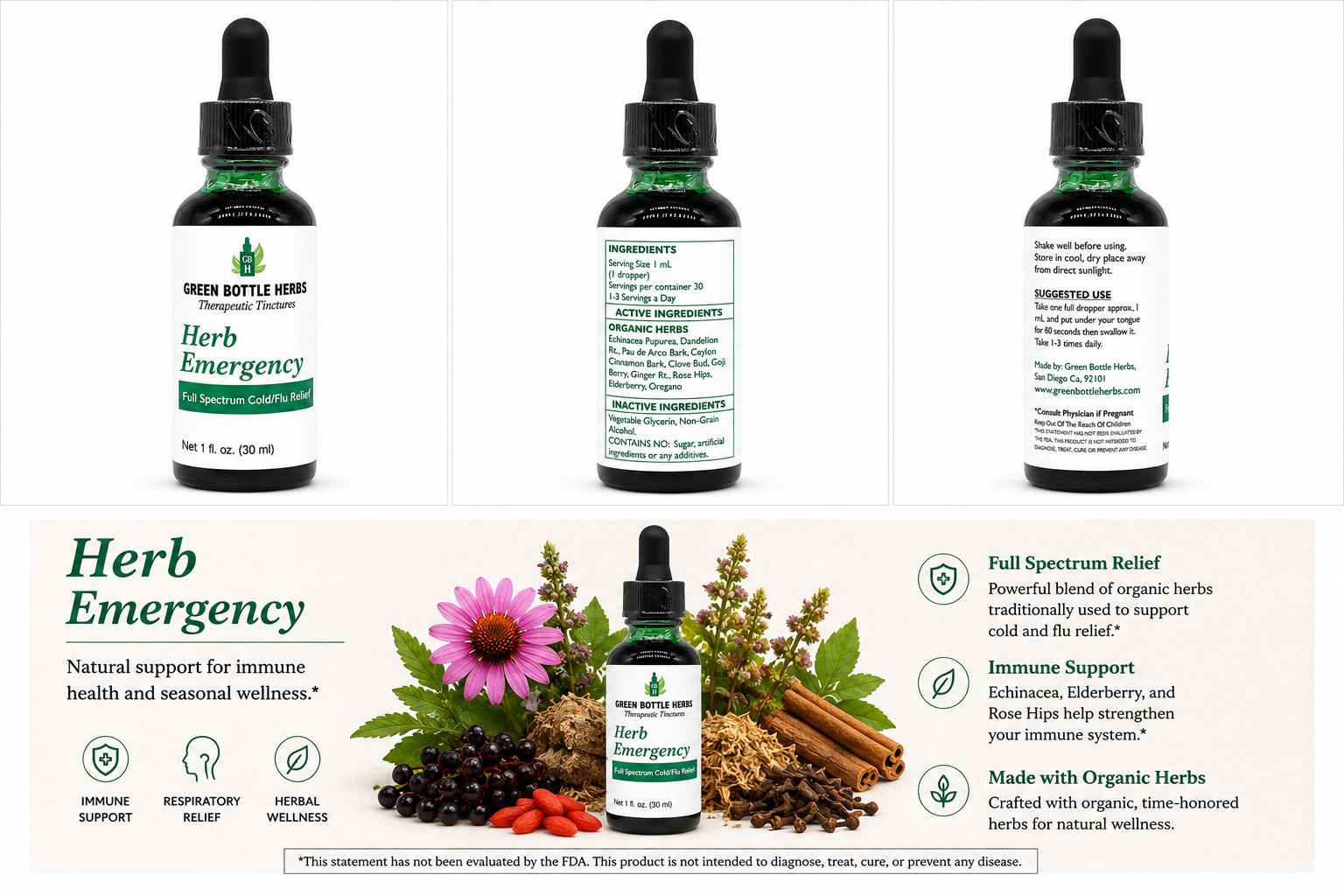 Herb Emergency Tincture/Herbal Extract