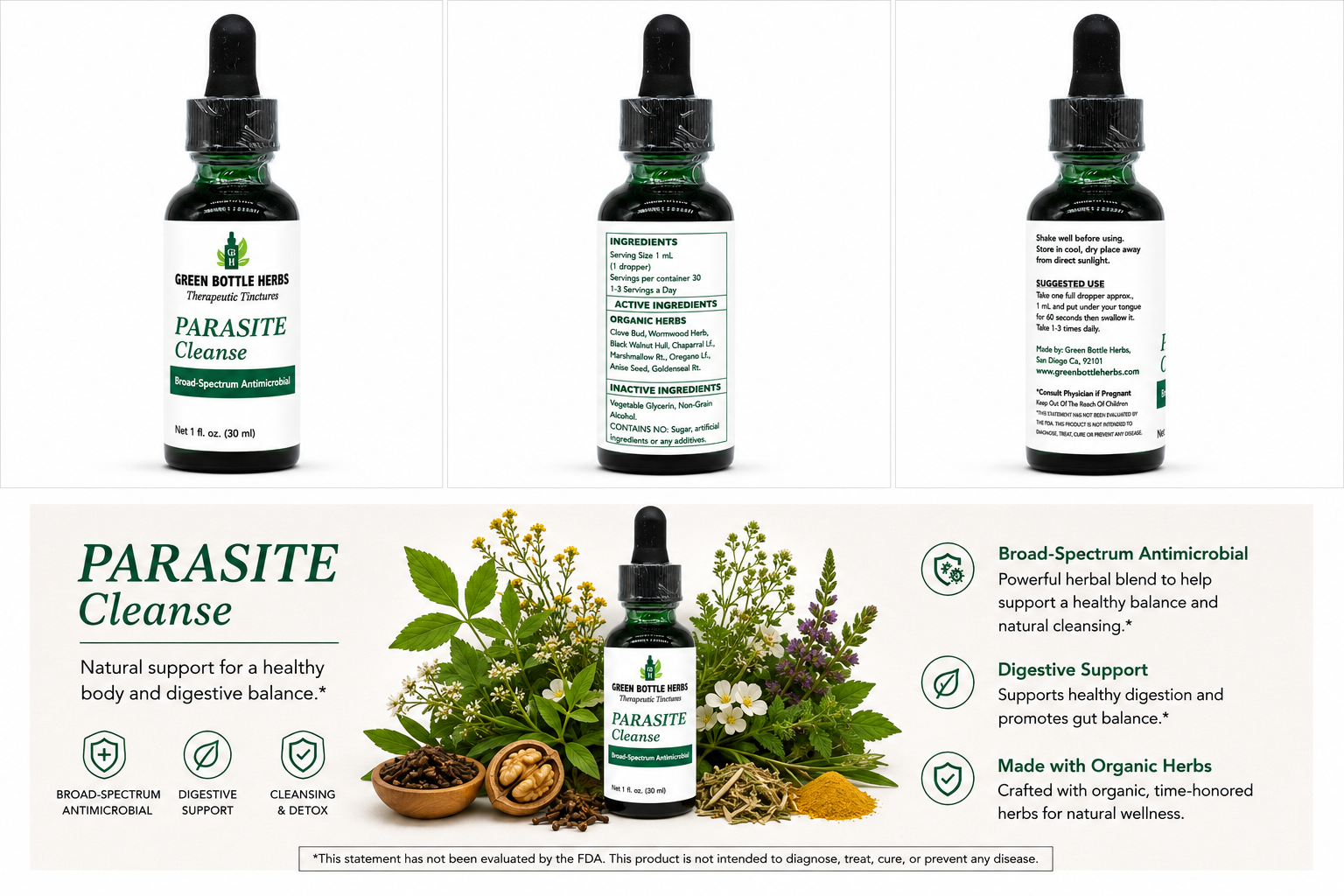 Parasite Cleanse Tincture/Herbal Extract