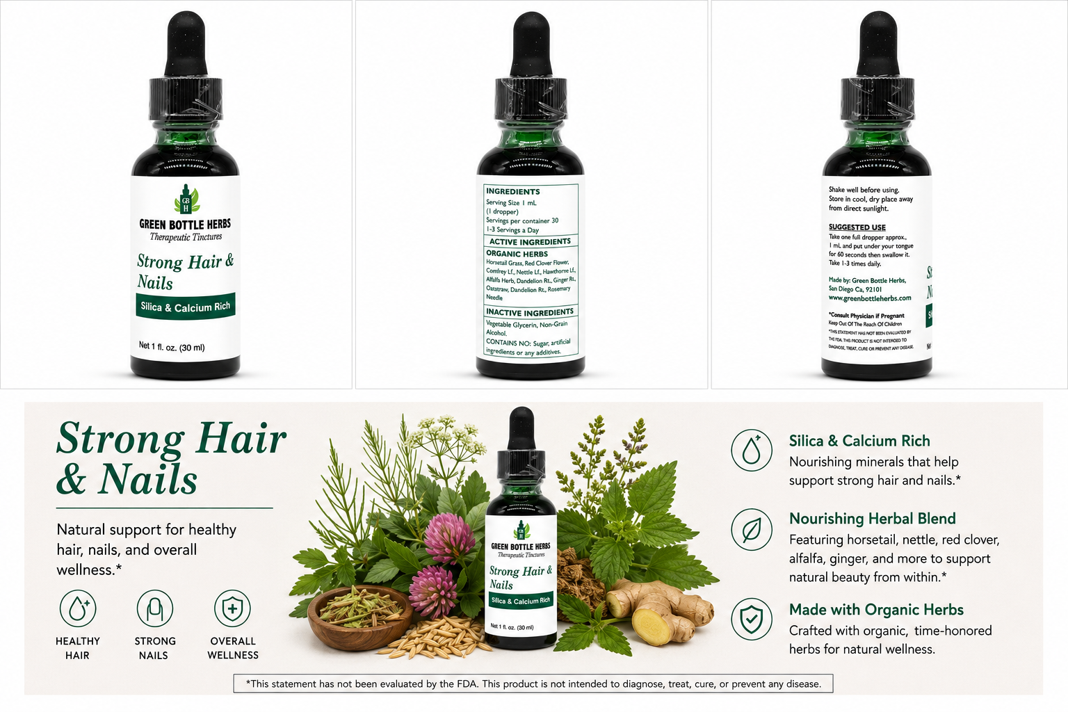 Strong Hair & Nails Tincture/Herbal Extract