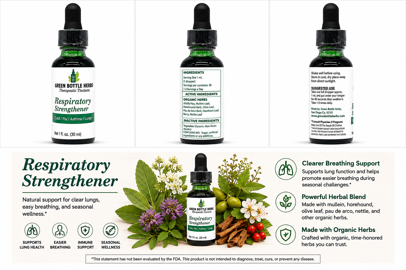 Respiratory Support Tincture/Herbal Extract