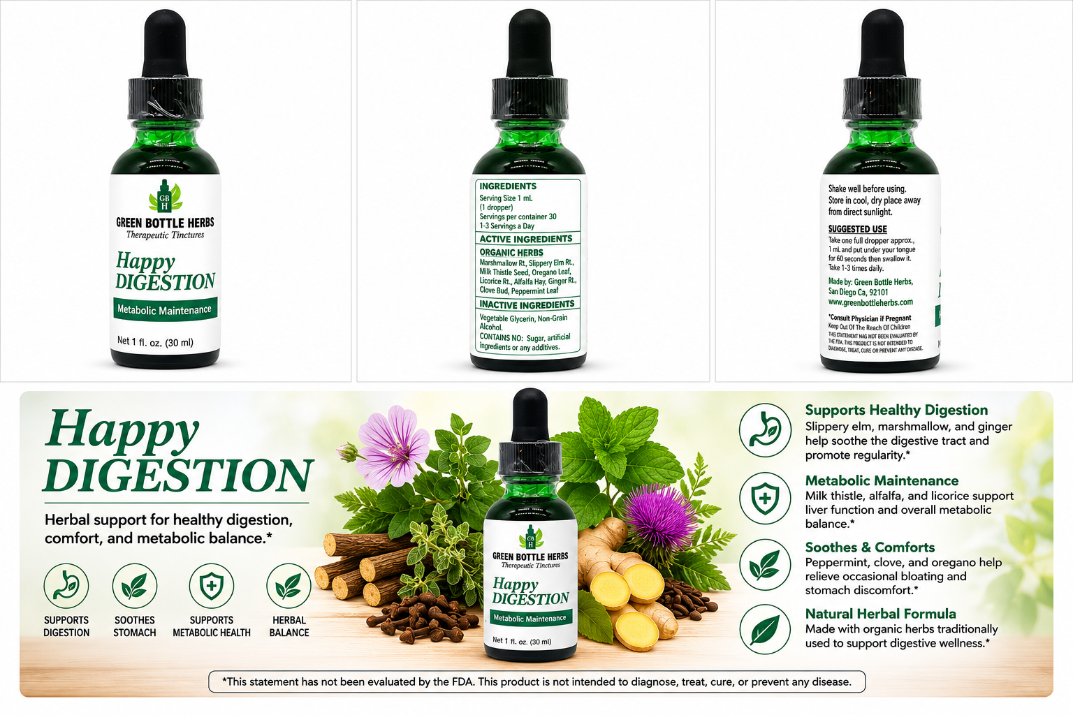 Happy Digestion Herbal Tincture