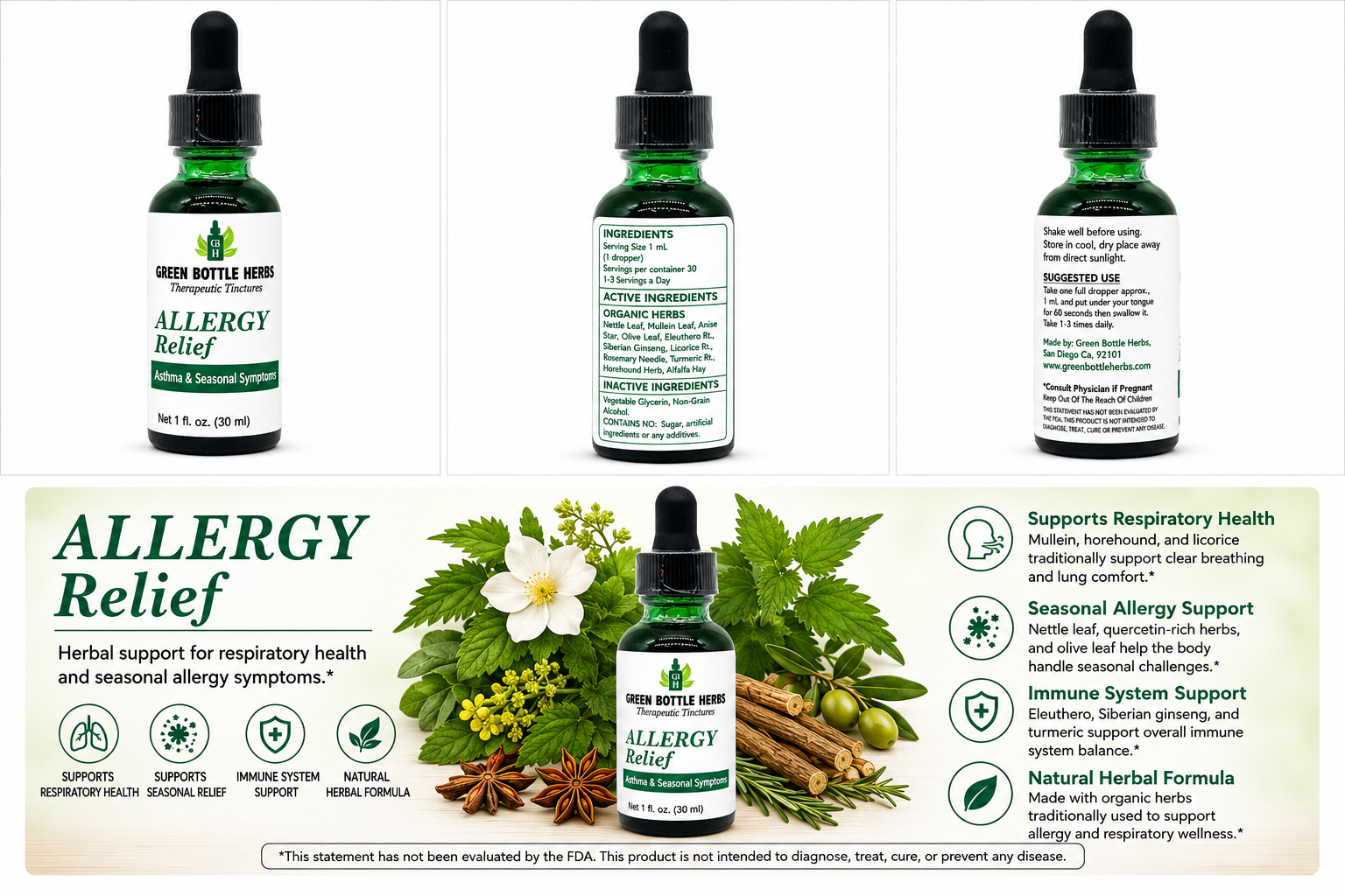 Allergy Relief Tincture/Herbal Extract
