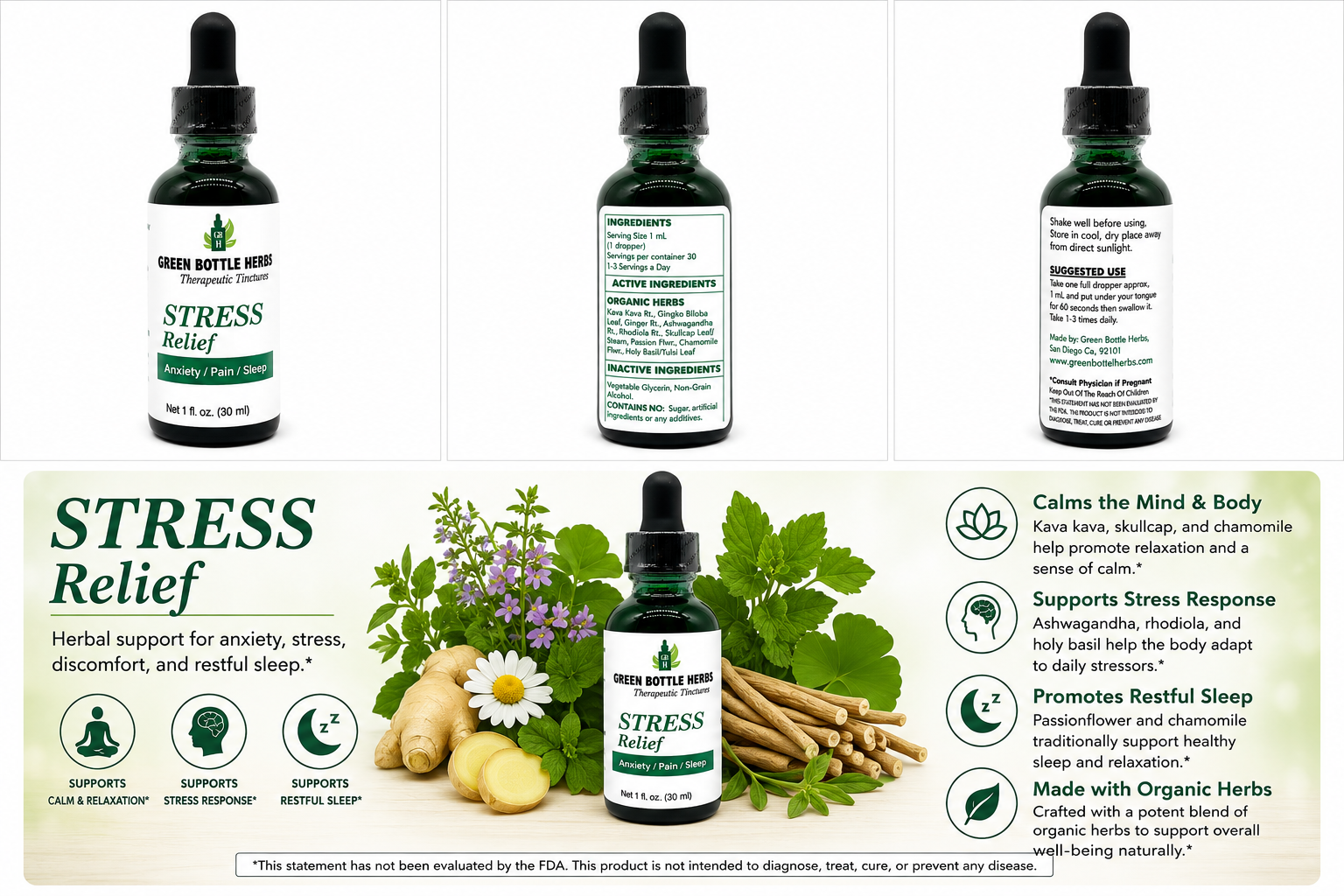 Stress Support Tincture/Herbal Extract