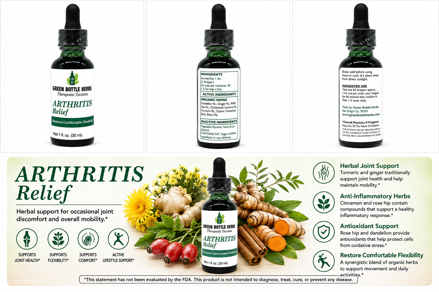 Arthritis Relief Tincture/Herbal Extract