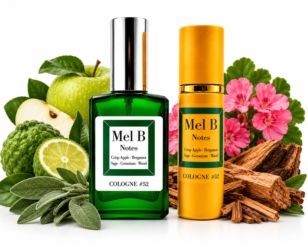 Cologne #52  Crisp Apple-Bergamot-Sage-Geranium-Wood